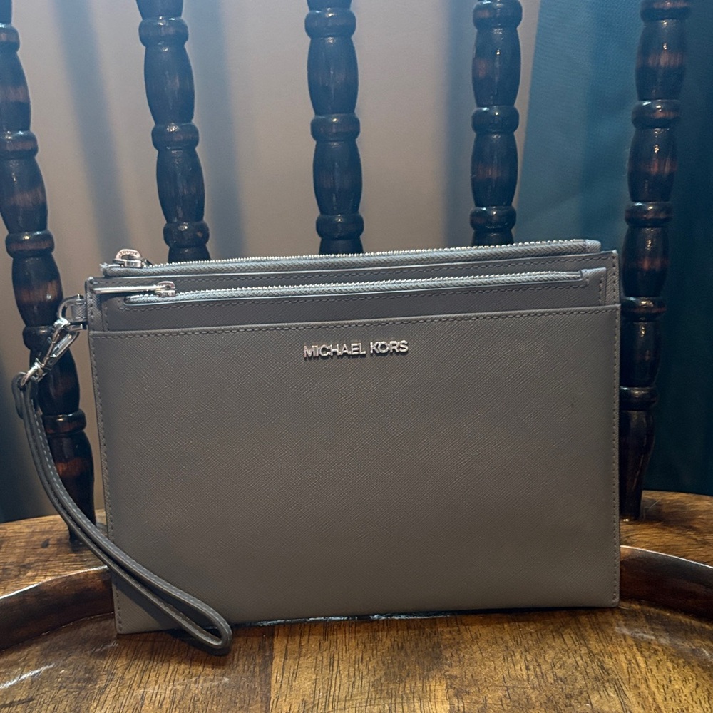 Michael Kors Charcoal Wristlet